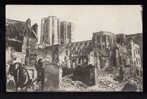 Destroyed building in Noyon, France